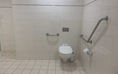 Accessible accommodation at Quest Adelaide Central accessible bathroom