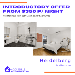 accessible accommodation heidelberg melbourne